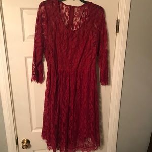 Torrid Floral Lace Mid/Long Sleeve Dress Size 22